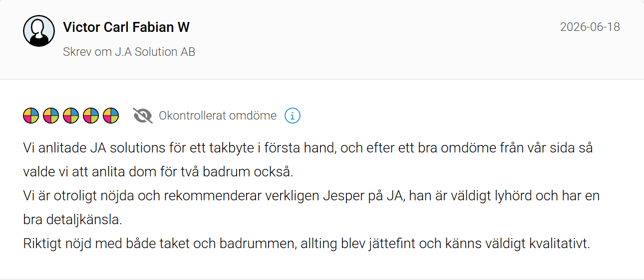 Skärmdump av kundomdöme från Victor Carl Fabian W